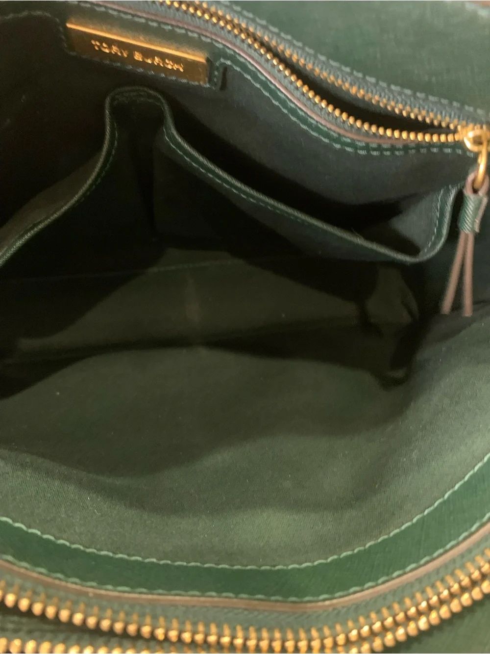 Tory Burch Robinson Tote Green Leather